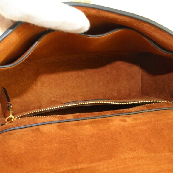 Valentino Caramel Brown Roma Stud 2way Crossbody Hammered GHW 1VAL0509 - Picture 4 of 12